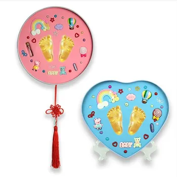 

15PCS/Set Baby Handprint Souvenirs Safe Non-Toxic Infant Soft Easy Make Clay Hand&FootPrint Set Newborn keepsake