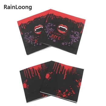

[RainLoong] Paper Napkins Print For Halloween Decoration Punk Napkin Servilleta 33*33cm