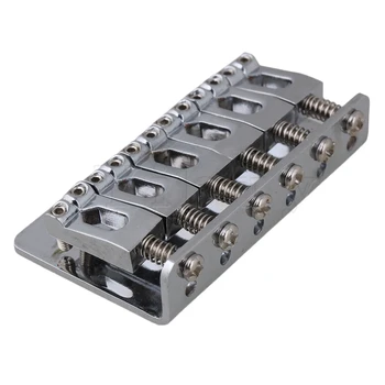 

Yibuy 6 string Chrome Fixed Hard Tail Guitar Bridge For Guitar