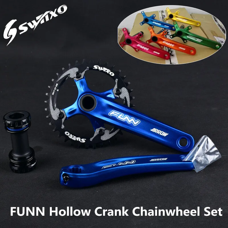 

FUNN MTB Bike Bicycle Suit Sets Crankset Bottom Brackets Set Aluminum Alloy Chain Ring For XC AM FR DH Bike Part Racing Gear