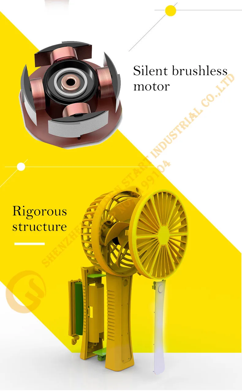Открытый Мини HandHeld вентилятор Портативный лимон вентилятор красивый Цвета USB Батарея Перезаряжаемые вентилятор