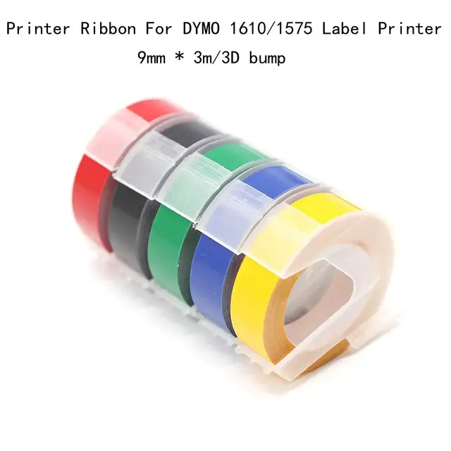 Best Offers Printer Ribbon For DYMO 1610/1575 Label Printer Supplier PVC Material Bump Series Quality Durable 5 Color Optional Best Offers Printer Ribbon For DYMO 1610/1575 Label Printer Supplier PVC Material Bump Series Quality Durable 5 Color Optional