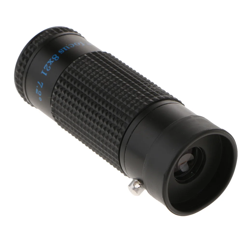 Mini Extra Short Focus 8x21 Monocular Typoscope Microscope Kits Black for Outdoor Sports Events Concert Bird Watching Camping