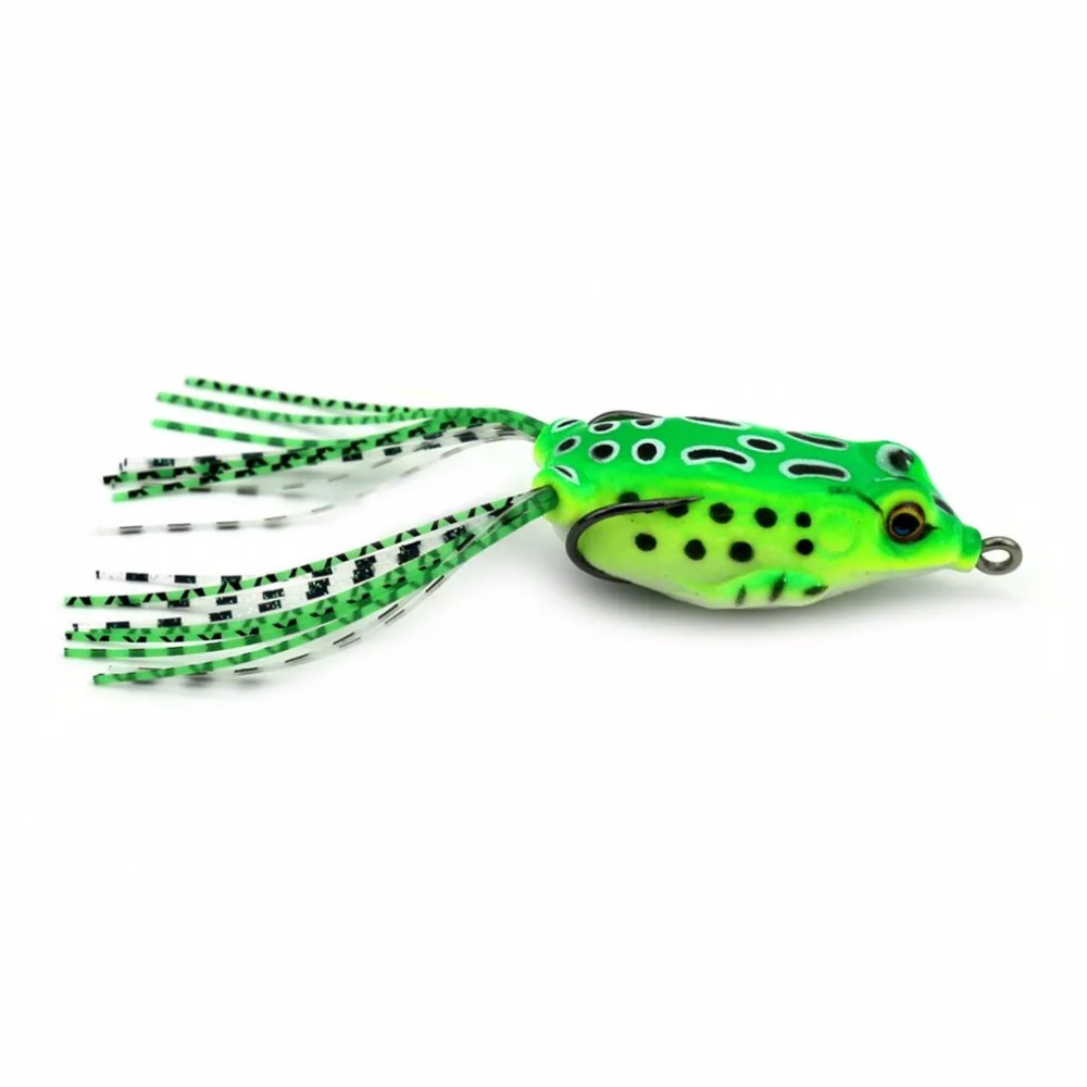 HENGJIA 5 قطعة المزدوج السنانير الضفدع الطعوم 5.5 سنتيمتر لينة البسيطة الصيد السحر المحمولة Crankbaits المعادن السنانير توبواتر الطعوم الصيد معالجة