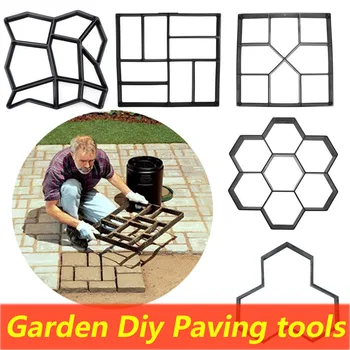 

DIY Paving Cement Brick Molds DIY Plastic Path Maker Mold for Garden artificial Stone Road Concrete Molds For Garden Home path