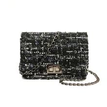 Роскошные женские сумки, кошелек, тканая сумка через плечо, женская сумка, модная дизайнерская Брендовая женская сумка на цепочке, сумки через плечо# YL5