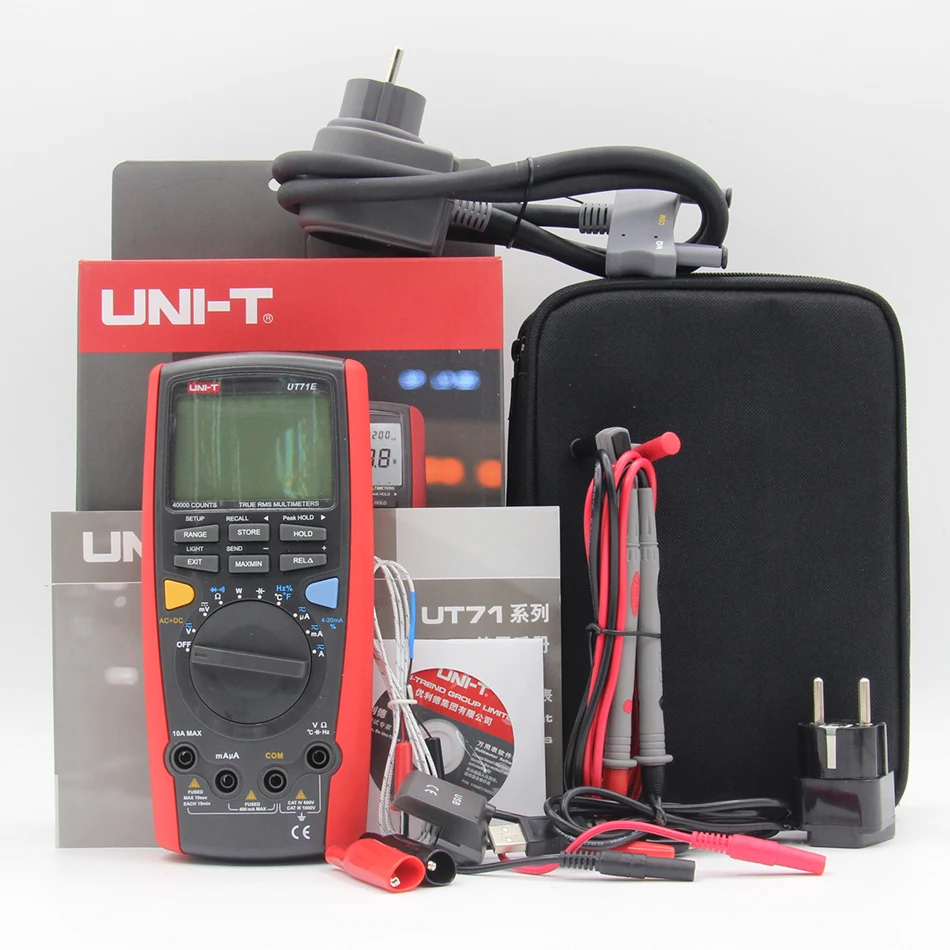 UNI T Digital Multimeter LCD Professional AC DC Volt Amp Ohm Hz Temp