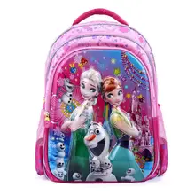 Nuevas Muchachas de la Historieta 6D Snow Queen Mochila Niños Bolsas Escuela Impresión de la Princesa Elsa Anna Impermeable Dropshipping