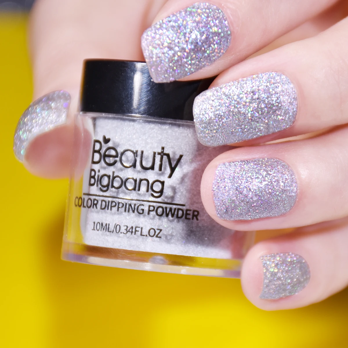 Beautybigbang 10 мл блеск для ногтей, порошок для ногтей, градиентная голографическая Хромовая пигментная пудра для лака для ногтей