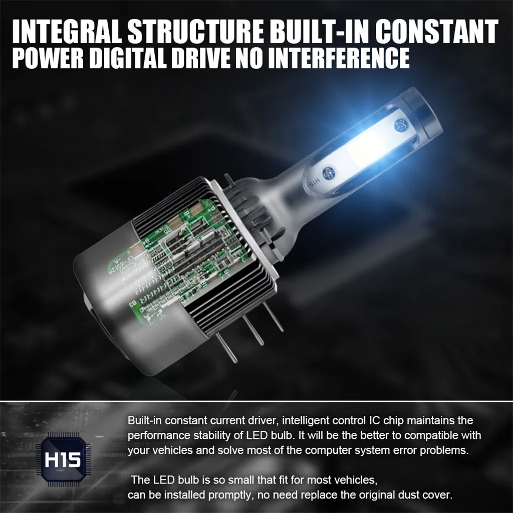 CARPRIE Автомобильные фары лампы(светодиодный) новая горячая распродажа H15 Автомобильный светодиодный фары 110 Вт 26000лм конверсионный комплект для Audi и т. д. 9612