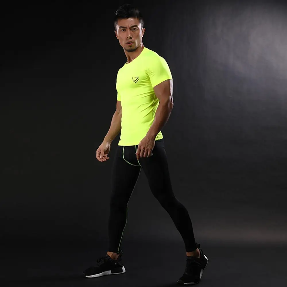 

Men's Compression Tops Athletic Running Training Gym T-shirts Dri fit Base Layer 0875264
