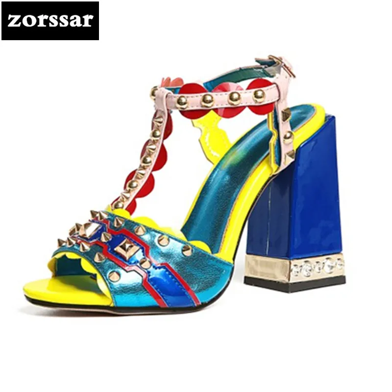

{Zorssar} 2018 Ankle Strap Heels Women Sandals Summer Shoes Women Open Toe High Heels pumps Party Dress Sandals Big Size 43