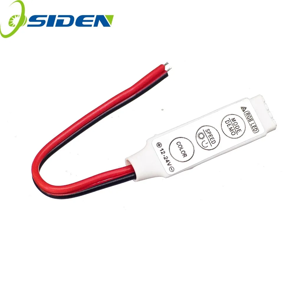 

OSIDEN Mini 3Keys Single Color RGB LED Controller Brightness Dimmer12V-24v 6A for led 3528 5050 strip light Easy operate key