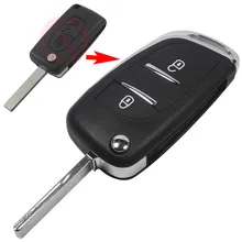 2BTN DKT0269 Изменения Флип Дистанционное Ключевые Shell ДЛЯ Peugeot 307 408 308 Замками Fob Дело автомобилей Замена Лезвия CE536 с логотипом