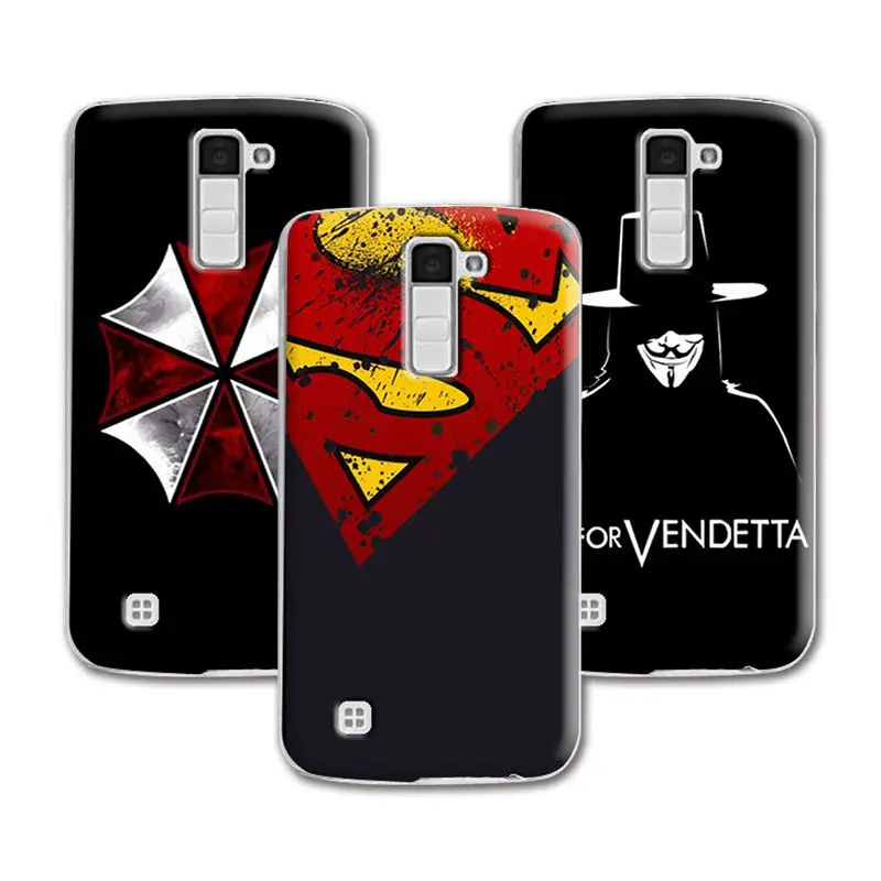 

New Fashion Phone Case Dark Man For LG K7 Case Cover Soft Silicone For LG Tribute 5 LG K7 Cover+ Free Pen