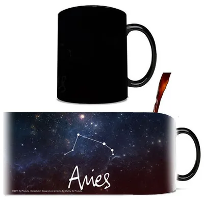 1 шт. 12 Созвездие изменение цвета кружки Звездное Космическое Пространство Вселенная керамика чай кофе чашки новинка подарок на день рождения - Цвет: A