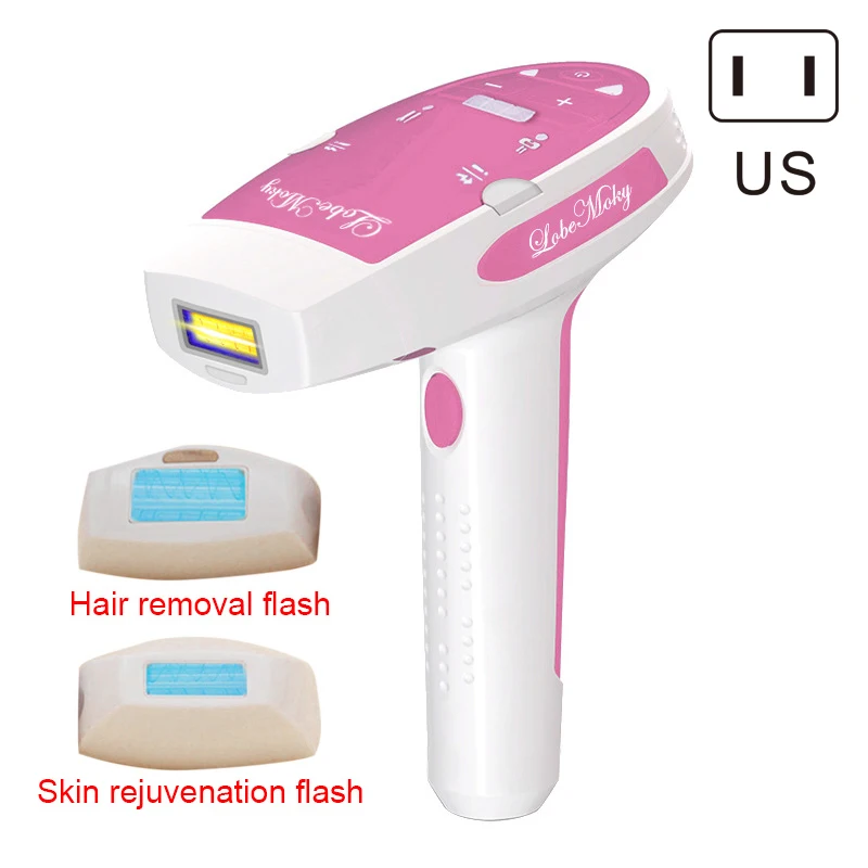 pink US IPL Permanent Hair Removal Machine Face Body Skin Painless Epilator Depilation OR88 - Цвет: pink US