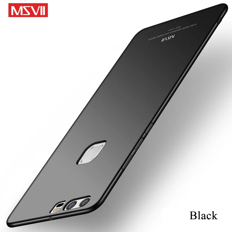 Black Чехол для huawei P9 Msvii, тонкий кожаный чехол для huawei P9 P 9 Plus, чехол-держатель для huawei P9 Lite, чехол s - Цвет: Black