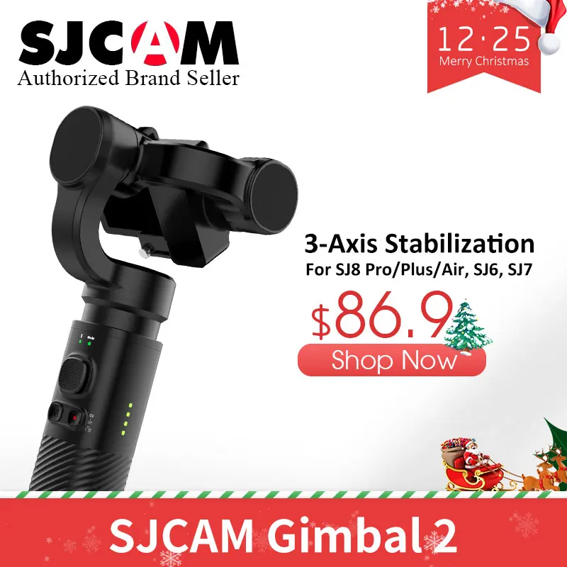 Подарок! SJCAM ручной GIMBAL 2 для SJ6 SJ7 SJ8 серии экшн-камеры 3 оси стабилизатор Bluetooth управление для Yi камеры