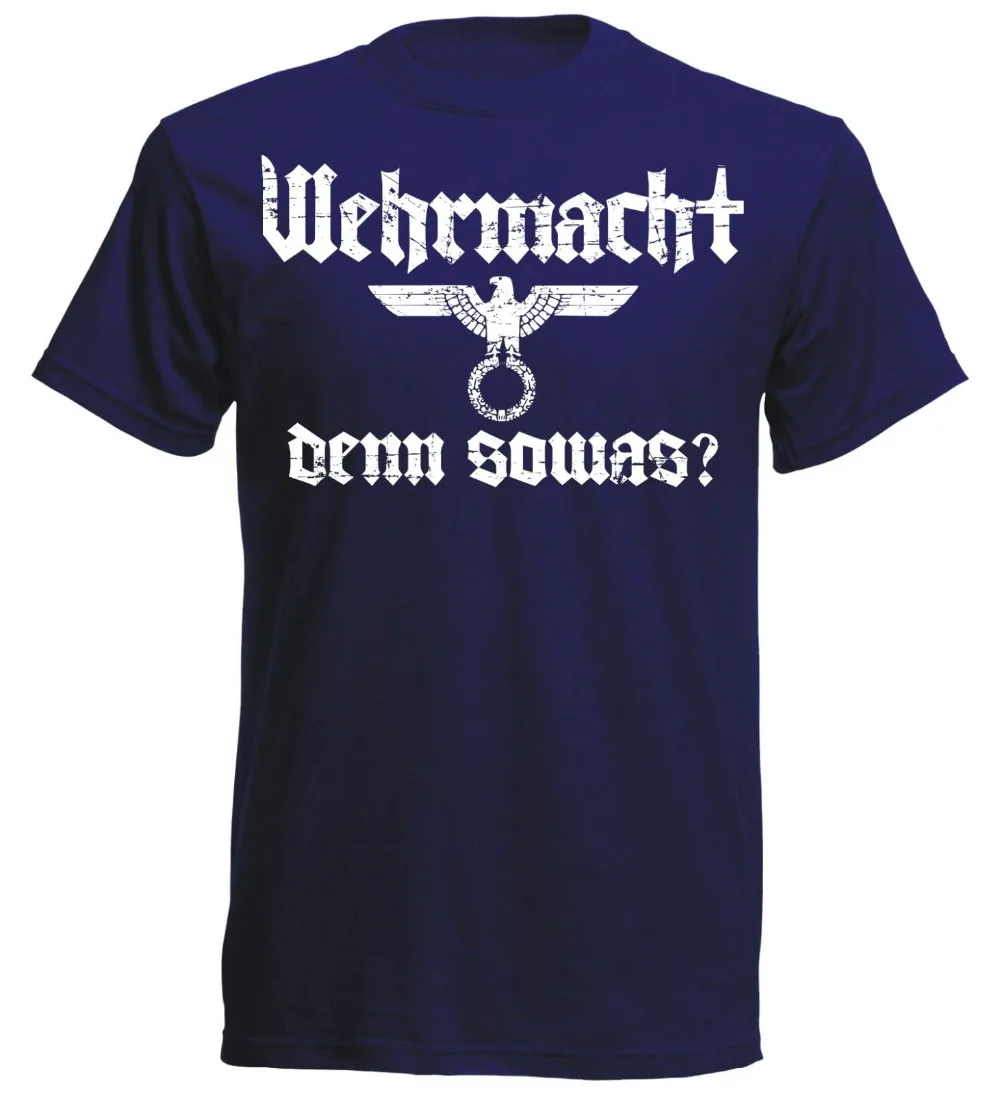 Мужская приталенная футболка Wehrmacht модная брендовая с принтом 2019 Футболки для
