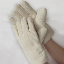 5 пар/лот уплотненные хлопковые защитные перчатки 100 градусов тепло устойчивая изоляция пикника барбекю кухонная микроволновка рабочие перчатки