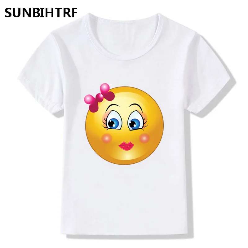 

Big Boys/Girls T Shirt Funny QQ Emoji Printed Funny Cool T-shirts Kids Short Sleeve Tops Funny Tees Children Casual Clothes