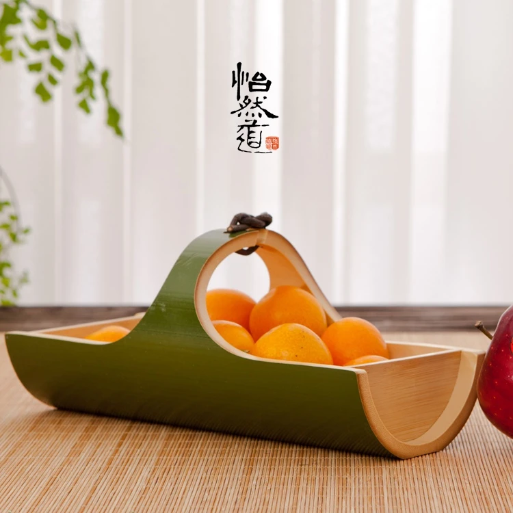 natural bamboo decorative trays for food bandejas vintage ...