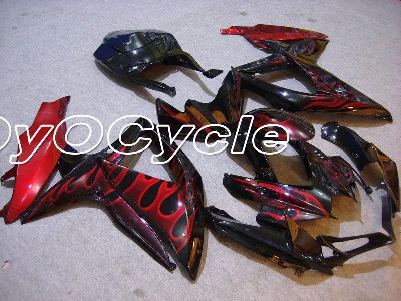 

For Suzuki 08-10 GSXR600 GSXR750 GSXR GSX-R 600 750 K8 K9 Motorcycle ABS Fairing Injection Bodywork Kit 2008 2009 2010 Black Red