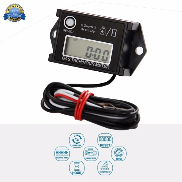 Digital Rpm Counter Hour Tachometer For Snowmobile Skis Motor Bike Digital Rpm Counter Hour Tachometer For Snowmobile Skis Motor Bike Go Kart Lawn Mower Rl