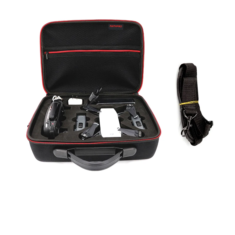 Waterproof Hardshell Handbag Single Shoulder Bag Carry Case Body Remote Control Charger and 2 Batteries for DJI SPARK Drone Accessories 1