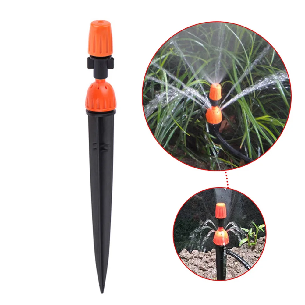 

10/20/50Pcs Irrigation Mist Drip Sprinkler Garden Plant Water Flow Dripper on Stake Watering Misting E2S