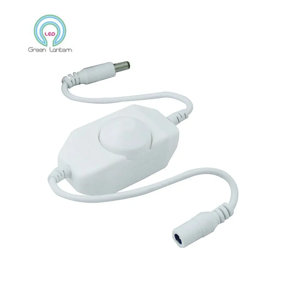 DC12 24V 6A White Switch LED Dimmer 1 Channel Inline PWM Brightness