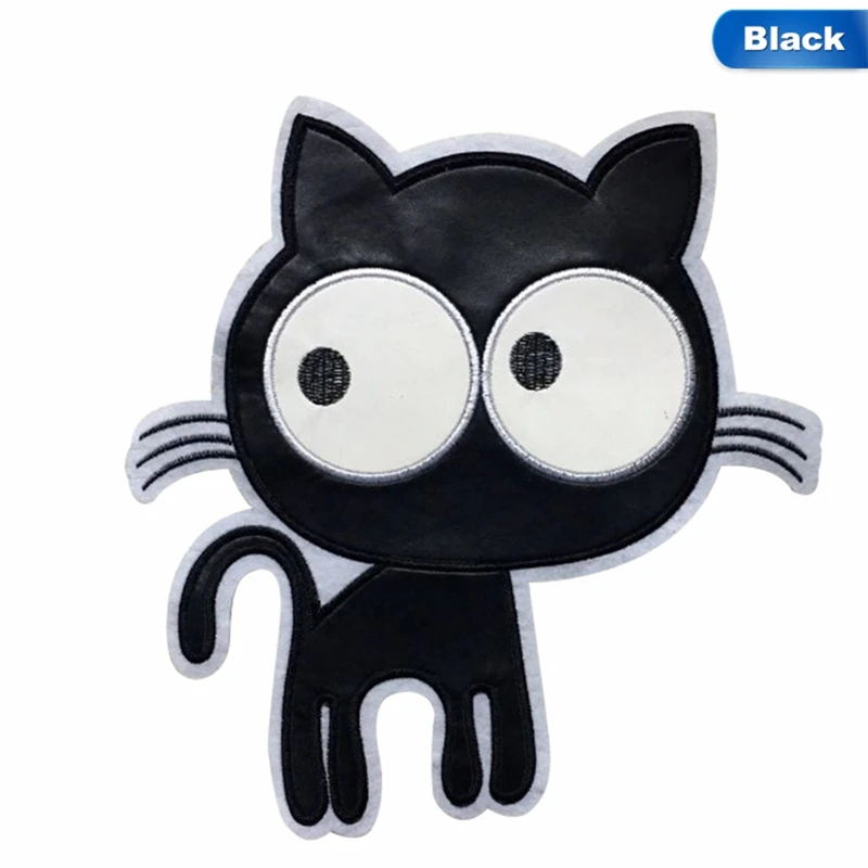 

Black/White Cat (Size:18*23CM ) DIY Cloth Badges Patch Embroidered Applique Sewing Clothes Stickers Apparel Accessories