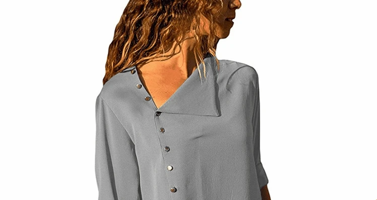 DICLOUD, необычная женская блузка размера плюс,, модная, длинный рукав, шифон, для офиса, леди, рубашка, элегантная, черная, белая, топы для женщин, 3XL