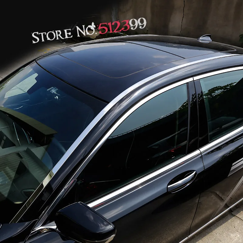 الفولاذ الصلب 4 قطع السيارات الخارجي accessiores السطح toproof النفخ الديكور الغلاف تريم ل bmw 7 سلسلة g12 2016 2017