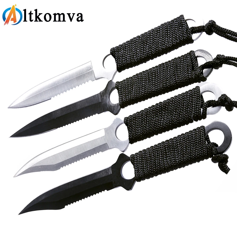 

Altkomva Hunting Knife Stainless Steel Tactical Knives Camping Survival Knife Blade for Woodworking Outdoor Camping