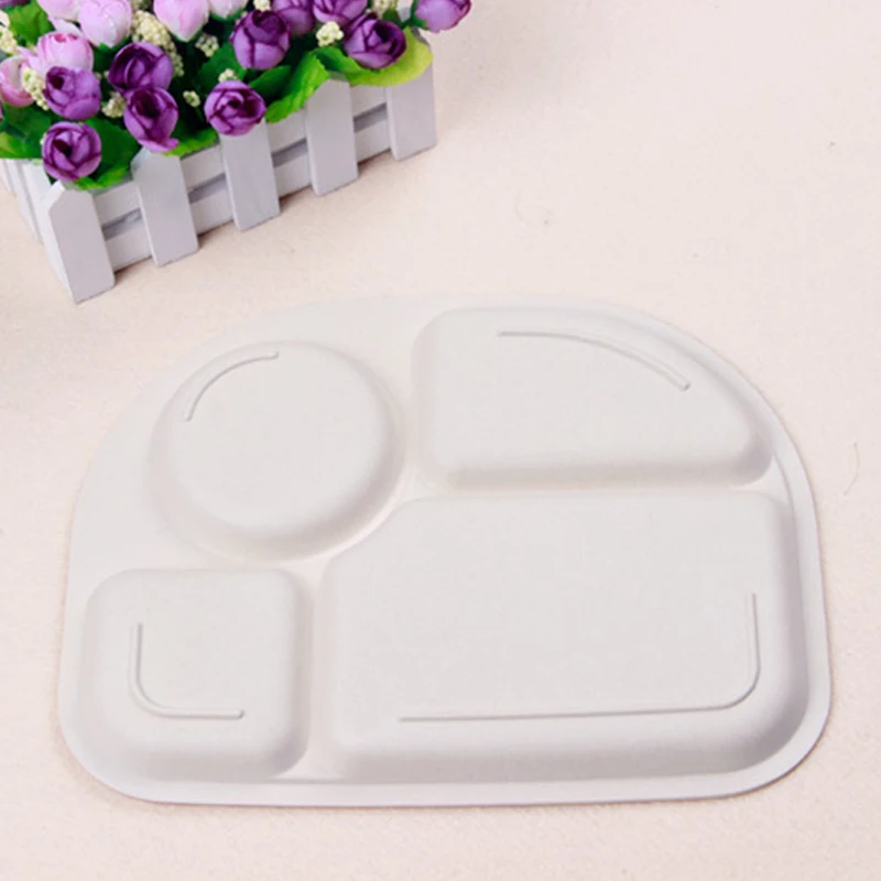 Baby Bamboo Fiber Tableware 5 PcsSet Children Dinner Cartoon Plate Bowl Fork Spoon Cup Feeding Set Supplier Food Dishes BB5090 (7)