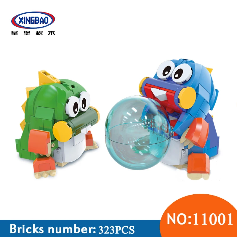 Xingbao 11001 323 шт. новые оригинальные творческие MOC серии милый дракон Набор Обучающие строительные блоки кирпичи игрушки для детей