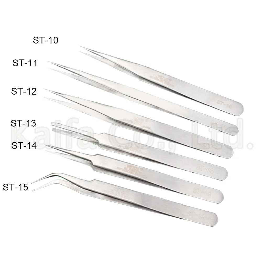 

1pcs New Stainless Steel Industrial Anti-static Tweezers watchmaker Repair Tools Excellent