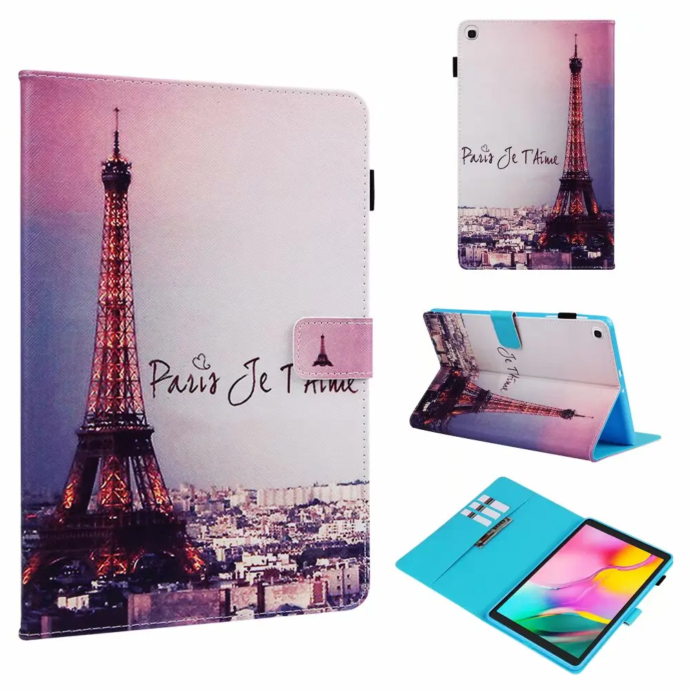 

for Galaxy Tab A 10.1 2019 Patterned Stand Leather Cover for Samsung Tab A10.1 (2019) T510 T515 Tablet Case