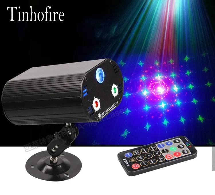 

Mini intelligent remote control 3 hole 36 patterns stage laser light LED red blue green light KTV voice disco