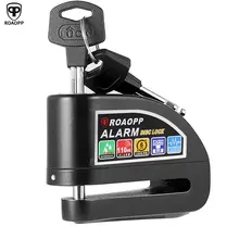 ROAOPP-cadenas avec alarme pour moto, accessoire de sécurité pour Suzuki Kawasaki et BMW, avec alarme de sécurité pour moto, roue avec freins à disques
