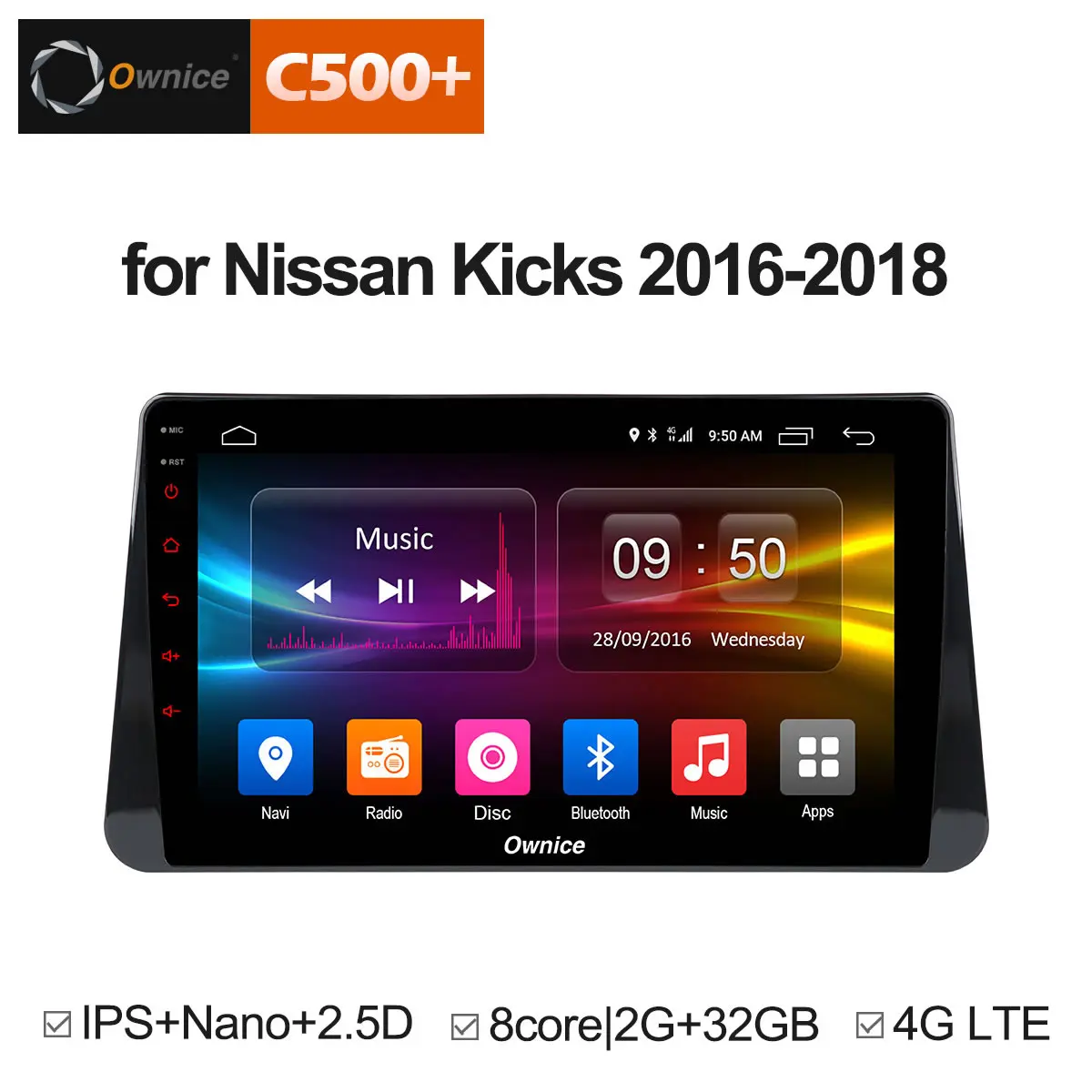 10 1 дюймов Ownice C500 + G10 Android 8 dvd плеер автомобиля для NISSAN пинает 2016 2017 2018 мультимедиа