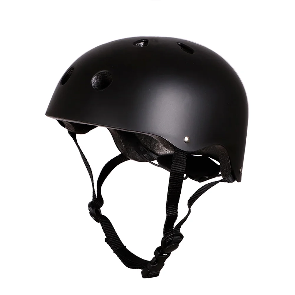 Детский шлем для взрослых ударопрочный безопасный скейтборд Велоспорт защитный шлем для улицы ALS88 - Цвет: Черный