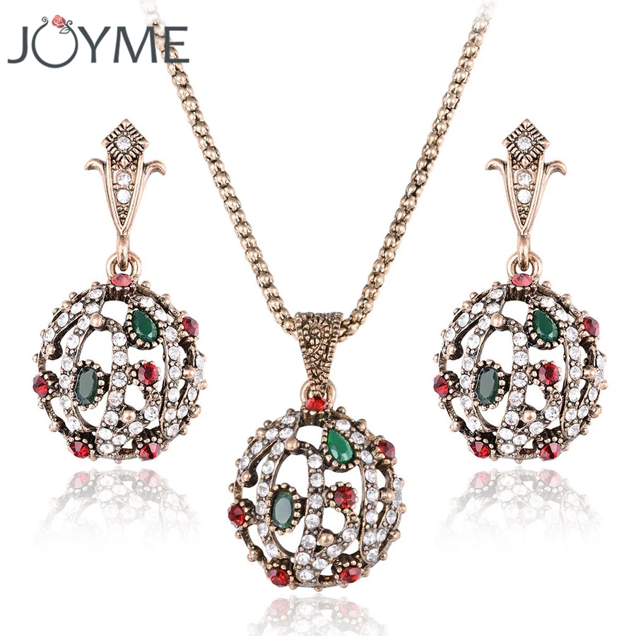 Joyme Новый наборы свадебных ювелирных изделий зеленый красный африканский