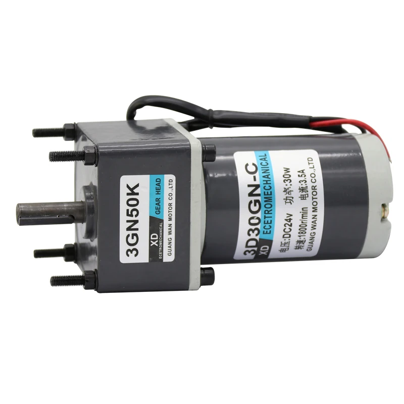 

Miniature 12V24V DC Geared Motor, 30W Slow Speed Motor, CW/CCW Variable Speed Geared Motor, XD-3D30-GN