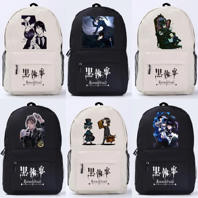 

Kuroshitsuji Anime backpack preppy style unisex high quality large capacity cute