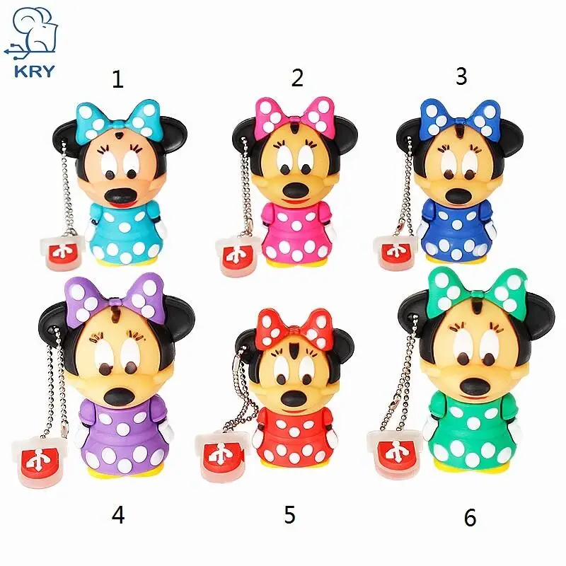 

USB Flash Drive 128GB Mouse Mickey and Minnie pen drive USB 2.0 Animal cartoon pendrive 4GB 8GB 16GB USB disk 32GB pendrive 64GB