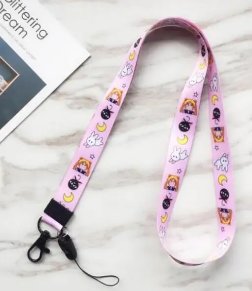 

Retail 1 pcs Sailor Moon Straps Lanyard ID Badge Holders Mobile Neck Keychains For Party Gift R16