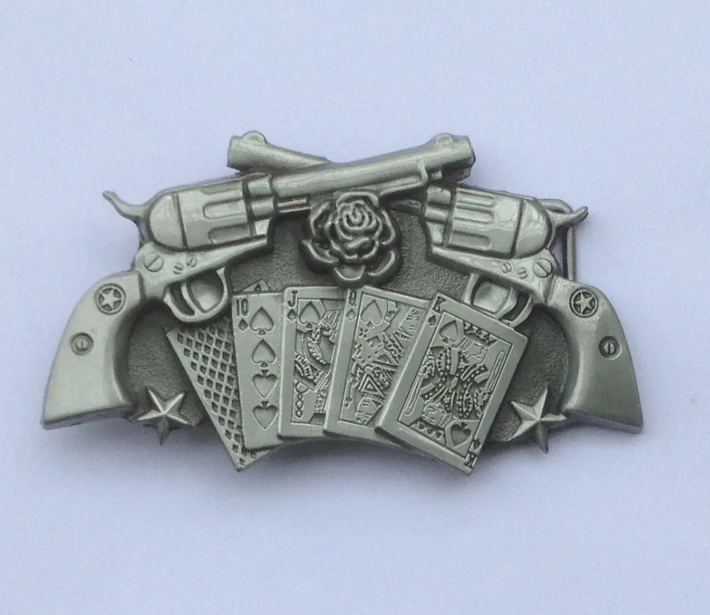 

The Double Gun and Joker Belt Buckle SW-BY220 suitable for 4cm wideth belt with continous stock free shipping